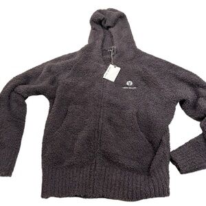 NWT Barefoot Dreams CozyChic® Women's Relaxed Zip-up Hoodie Gray